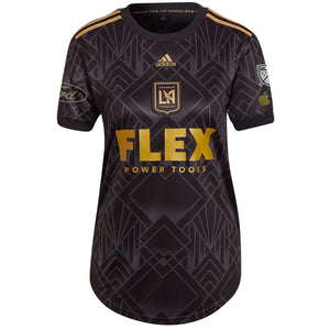 adidas Women's LAFC Home Stadium Jersey 22/23 w/ MLS + Apple + Ford Patch (Black/Gold)