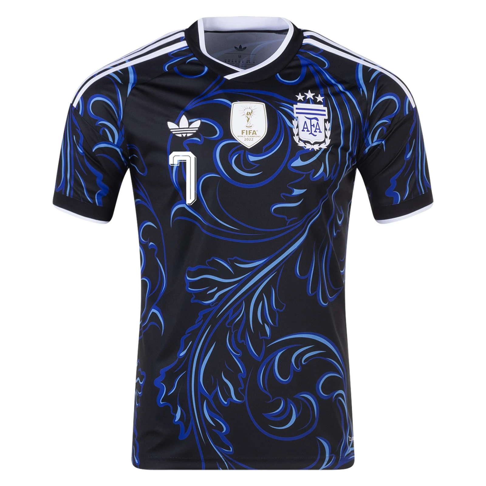 adidas Men's Argentina Rodrigo De Paul Away Stadium Jersey 2026 (Black/Blue)