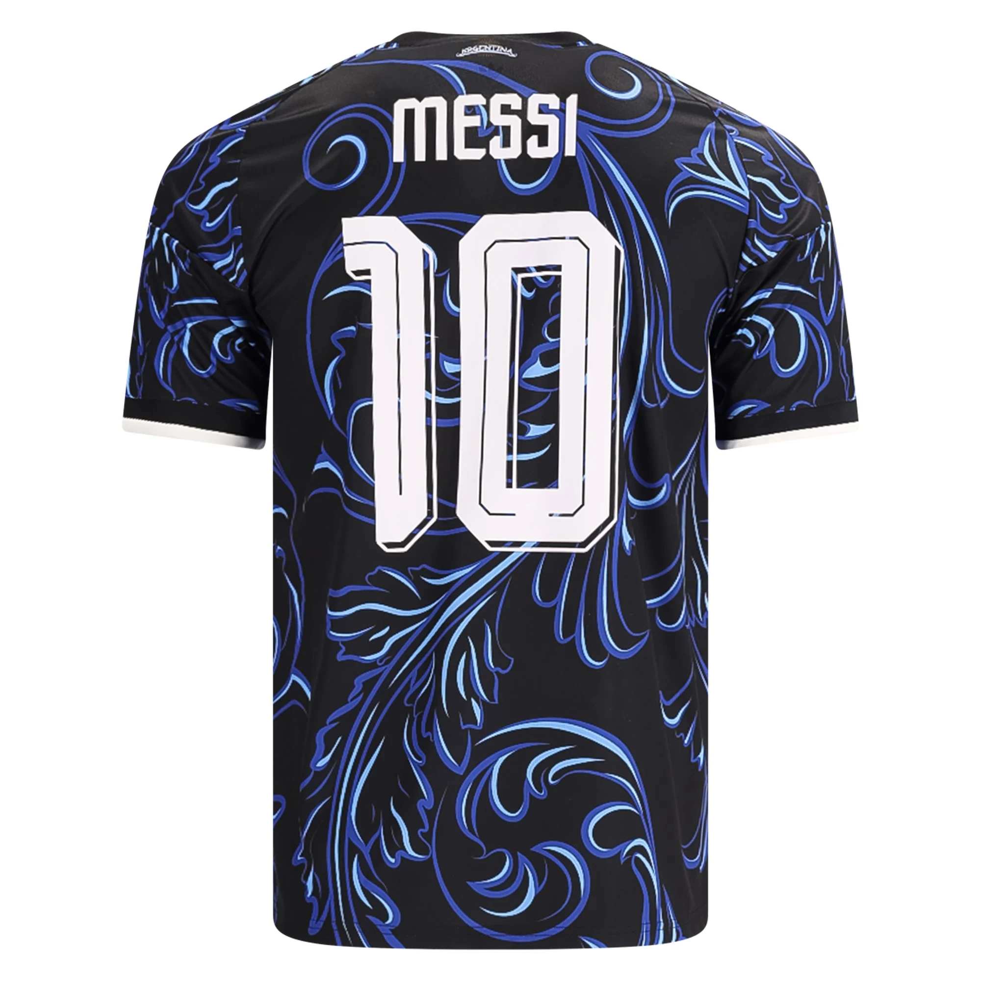 adidas Men's Argentina Lionel Messi Away Stadium Jersey 2026 (Black/Blue)