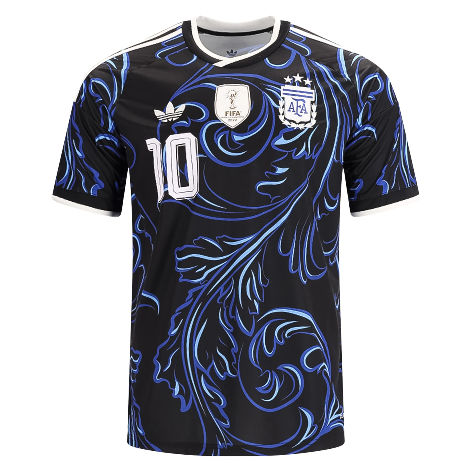 adidas Men's Argentina Diego Maradona Away Stadium Jersey 2026 (Black/Blue)