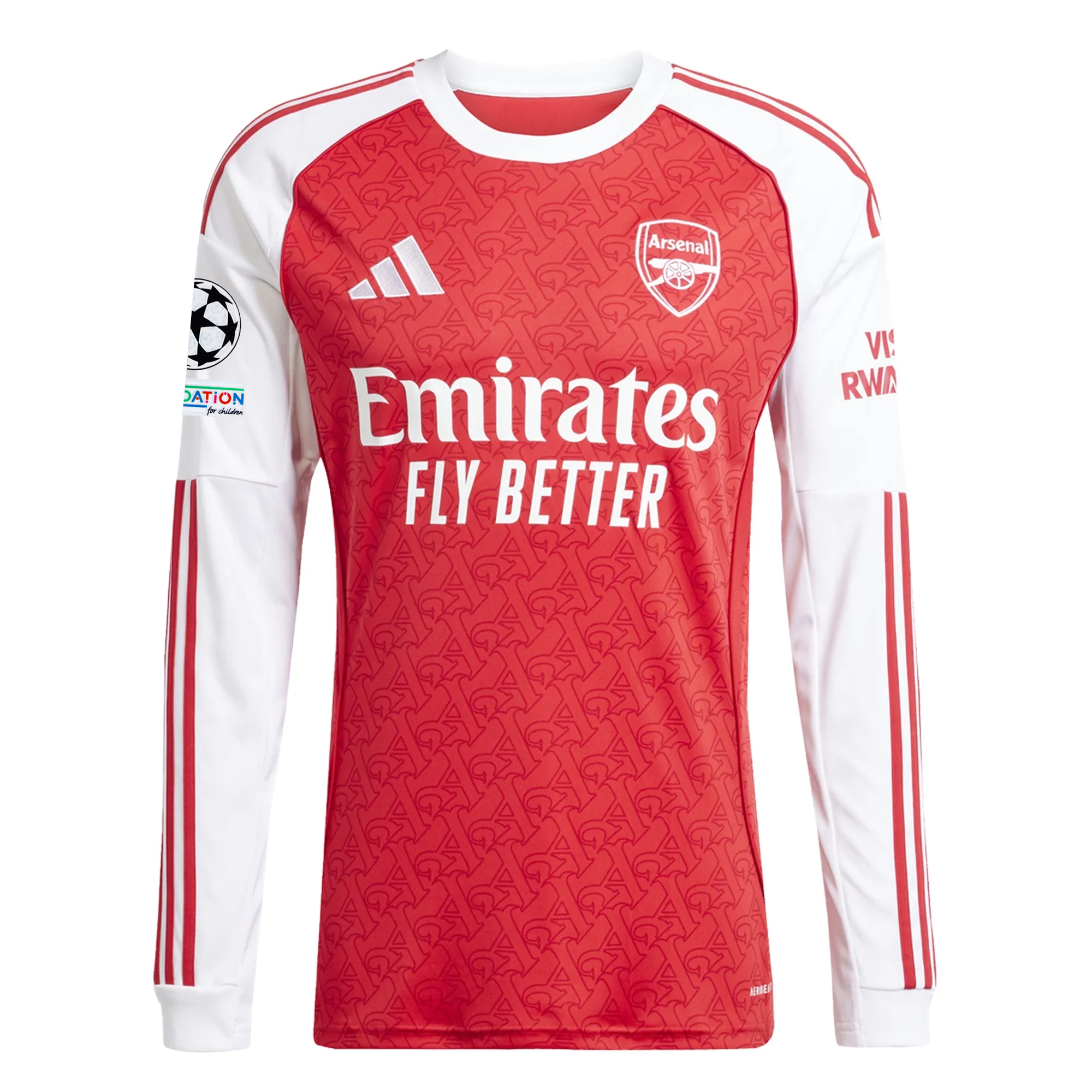 adidas Arsenal Long Sleeve Home Jersey w/ Champions League adidas Arsenal Long Sleeve Home Jersey w/ Champions League