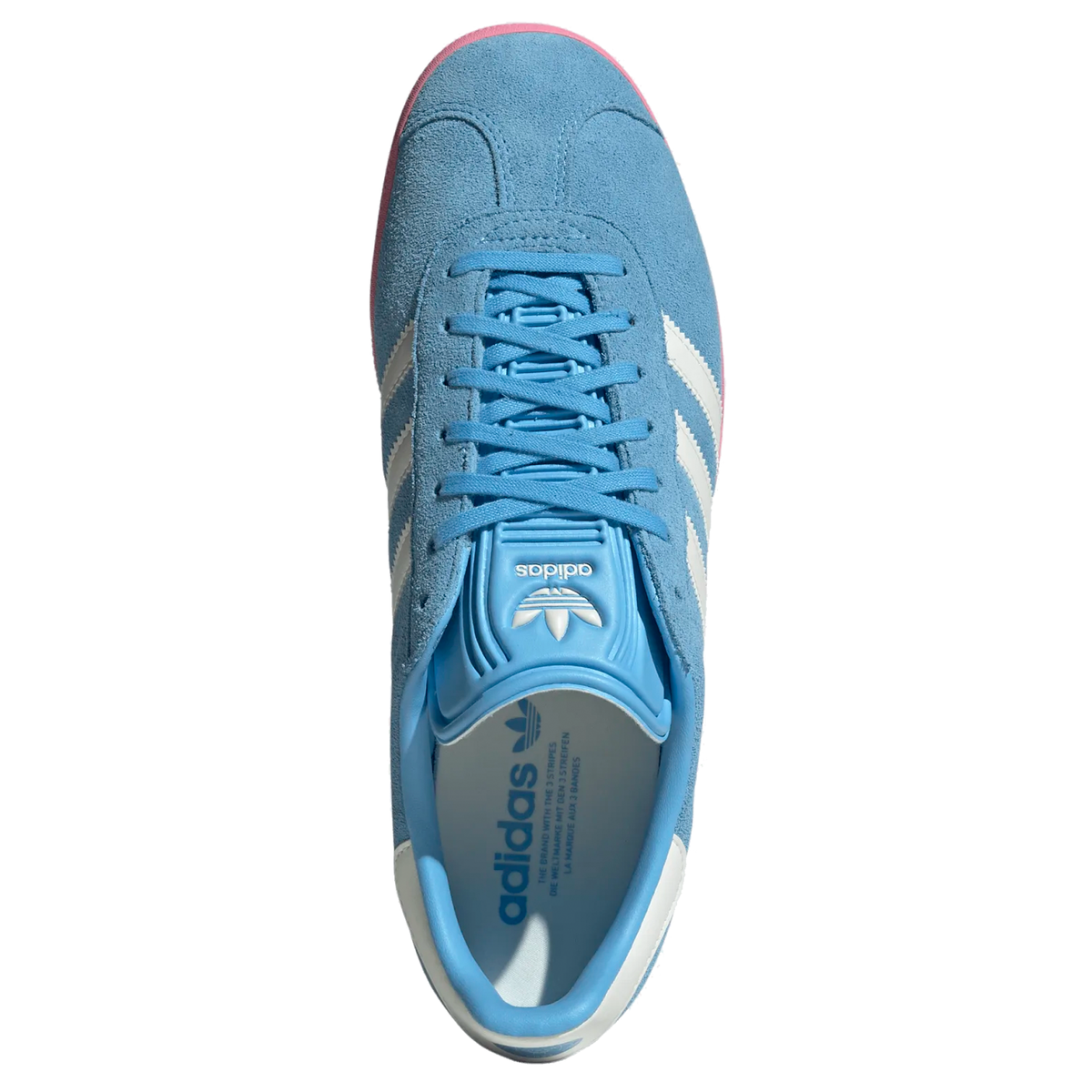 Adidas Inter Miami Gazelle Indoor Soccer Shoes (Sky Blue/Pink)