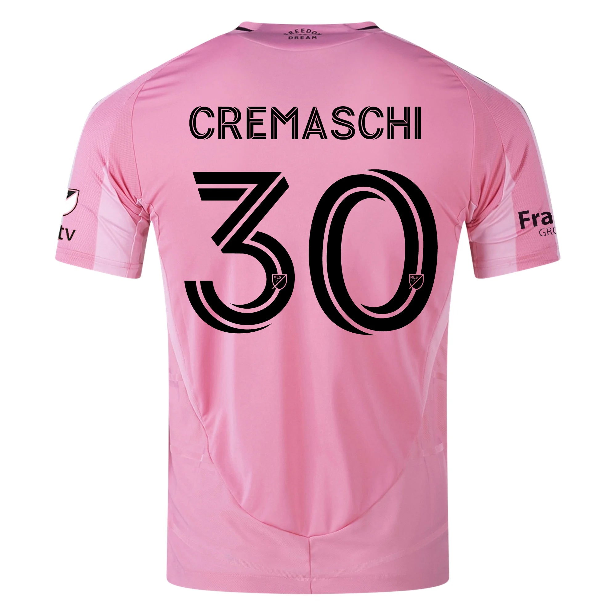 adidas Benjamin Cremaschi Inter Miami CF Authentic Home Jersey 25/26 w/ MLS Patches + Sponsor (Easy Pink)
