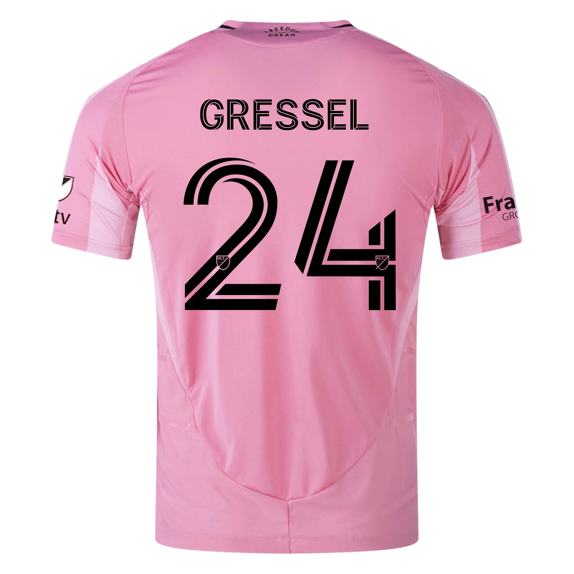 adidas Julian Gressel Inter Miami CF Authentic Home Jersey 25/26 w/ MLS Patches + Sponsor (Easy Pink)
