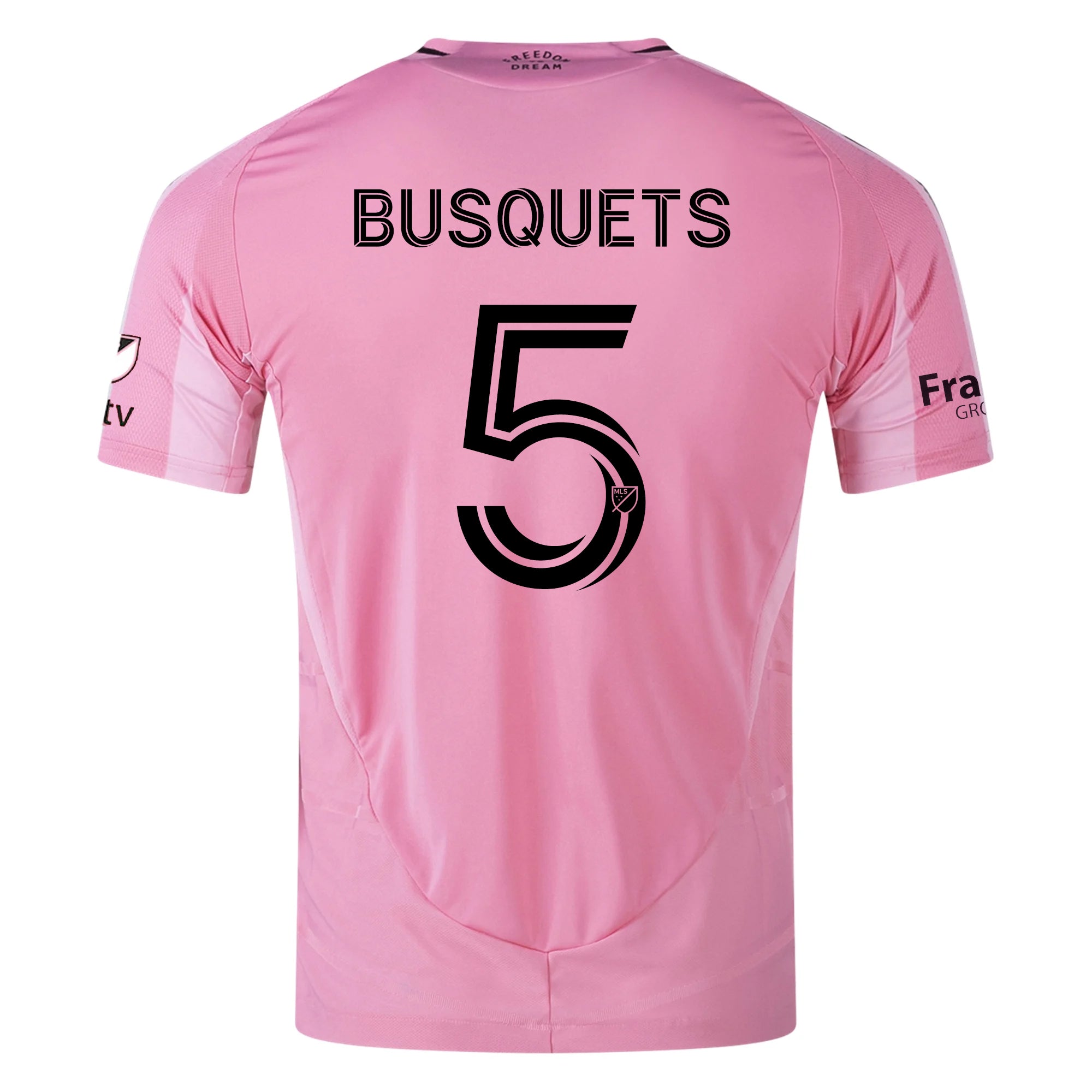adidas Sergio Busquets Inter Miami CF Authentic Home Jersey 25/26 w/ MLS Patches + Sponsor (Easy Pink)
