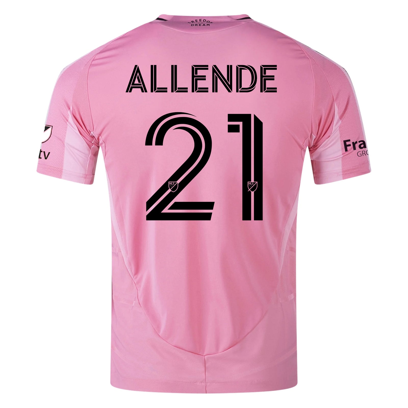 adidas Tadeo Allende Inter Miami CF Authentic Home Jersey 25/26 w/ MLS Patches + Sponsor (Easy Pink)