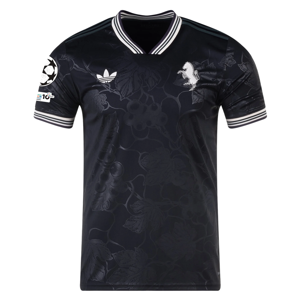 adidas Juventus Third Jersey w/ Champions League Patches 25/26 (Black)