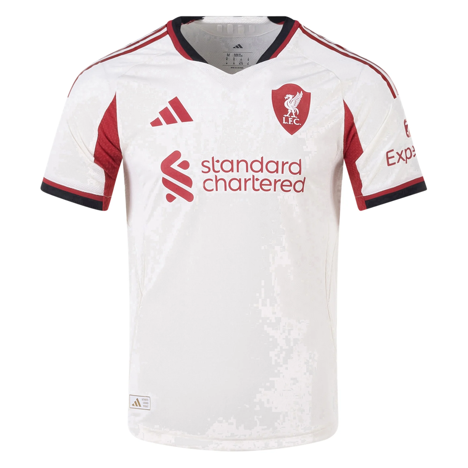 adidas Men's Liverpool Authentic Away Jersey 25/26 (Wonder White)