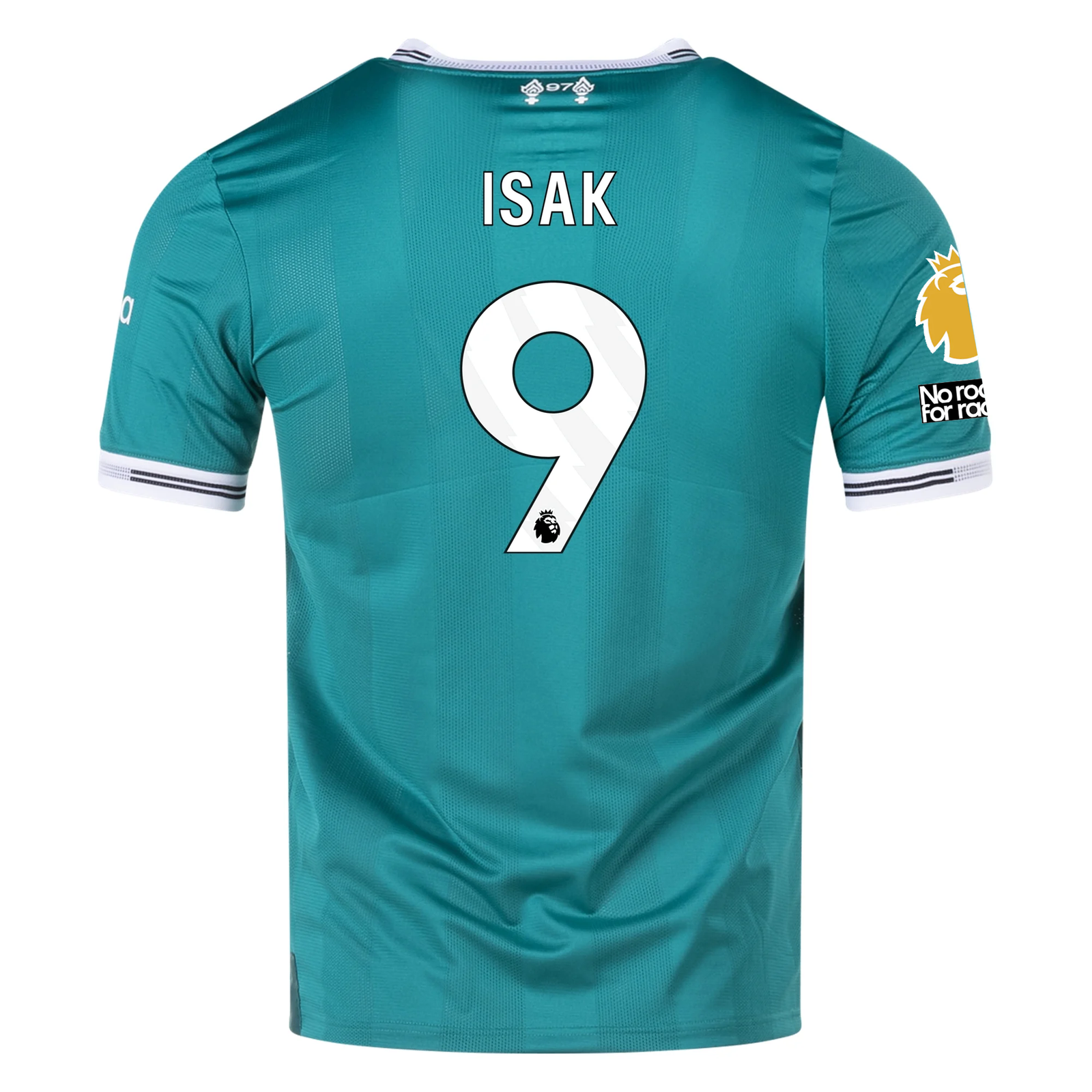adidas Liverpool FC Authentic Alexander Isak Third Jersey w/ EPL + No Room For Racism Patches 25/26 (Sea Green)