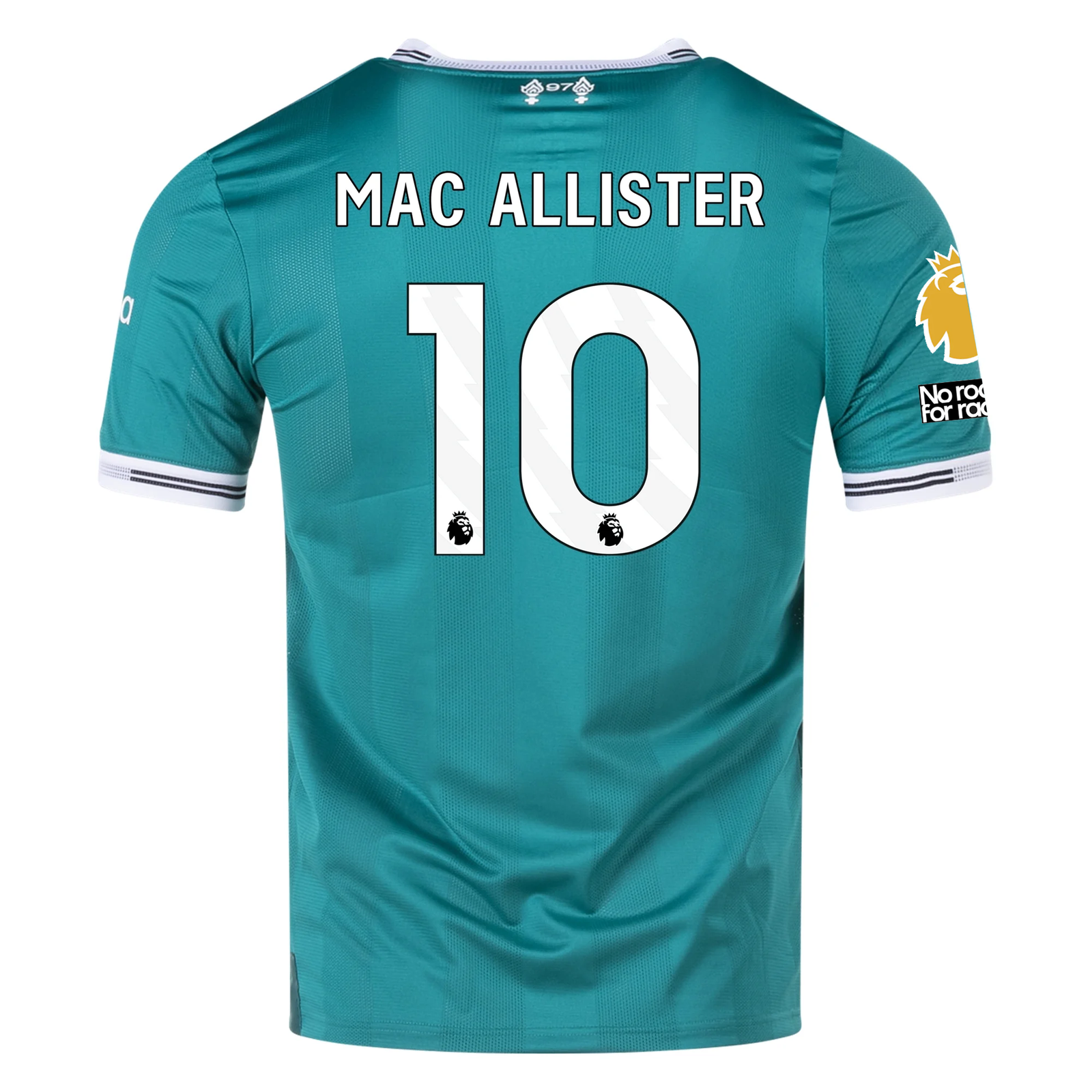 adidas Liverpool FC Authentic Alexis Mac Allister Third Jersey w/ EPL + No Room For Racism Patches 25/26 (Sea Green)