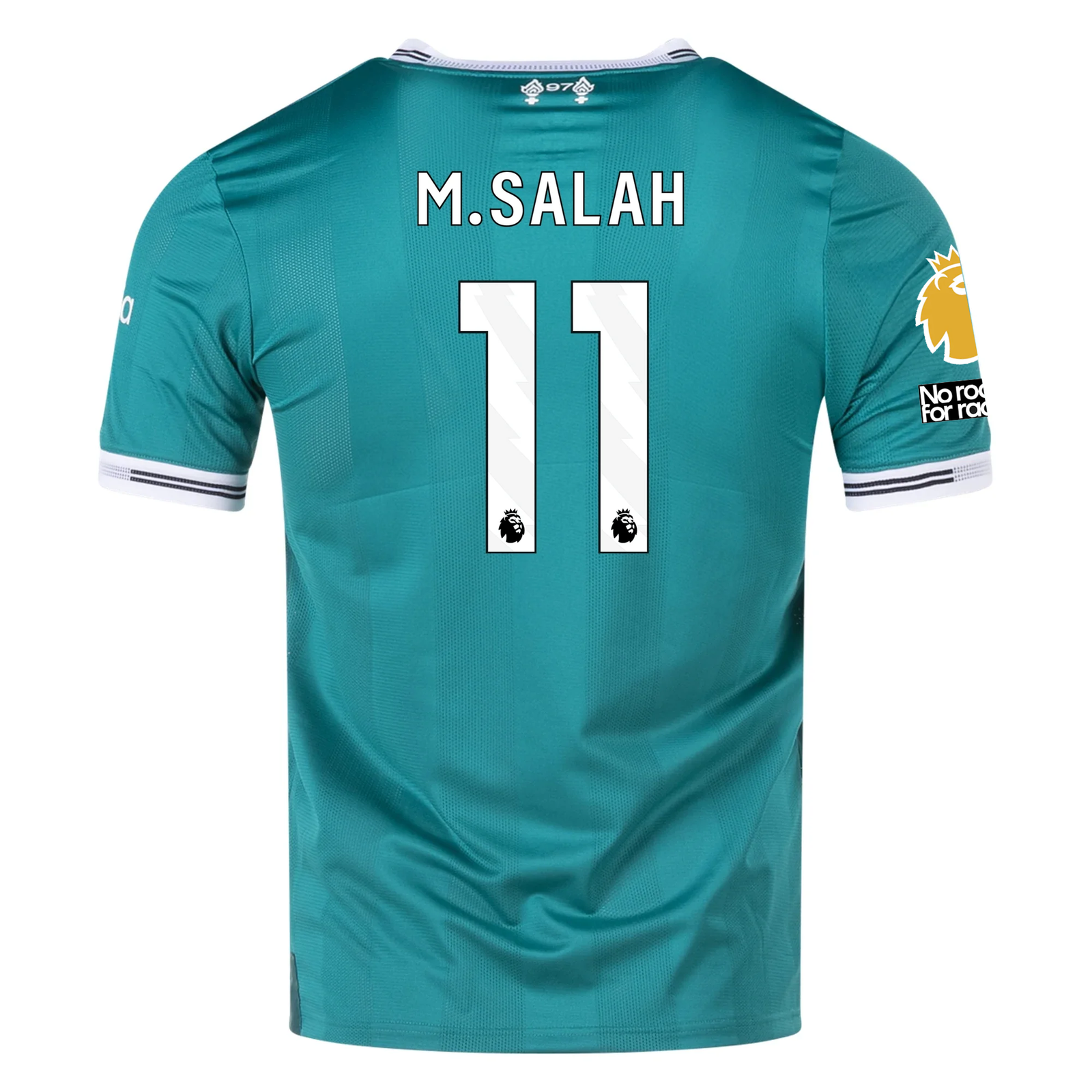 adidas Liverpool FC Authentic Mohamed Salah Third Jersey w/ EPL + No Room For Racism Patches 25/26 (Sea Green)