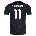 adidas Men's Mexico Santiago Gimenez Stadium Third Jersey 25/26 (Black)