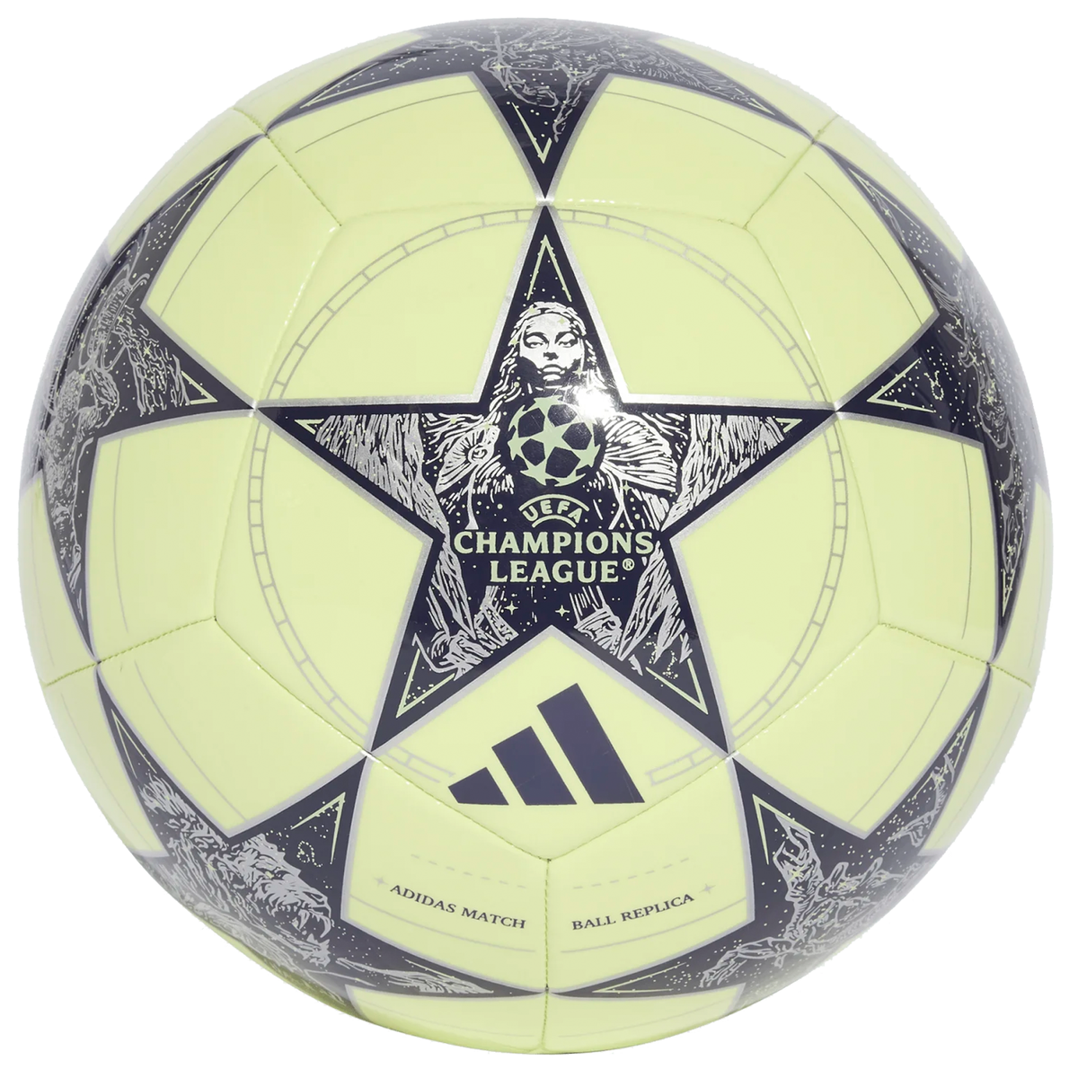 Adidas Real Madrid UCL Club Ball 25/26 (Lime/Silver Metallic)