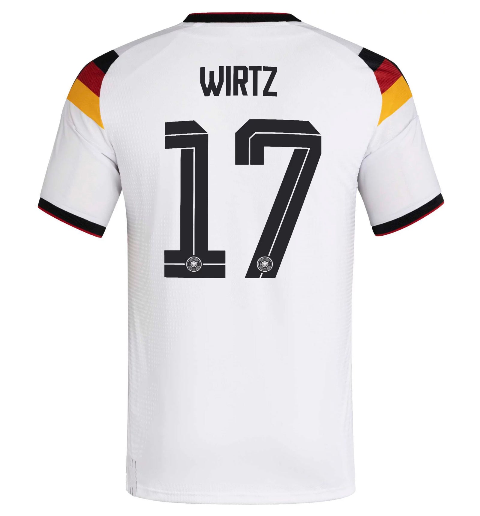 adidas Men's Wirtz Germany Authentic Home World Cup Jersey 2026 (White/Black)