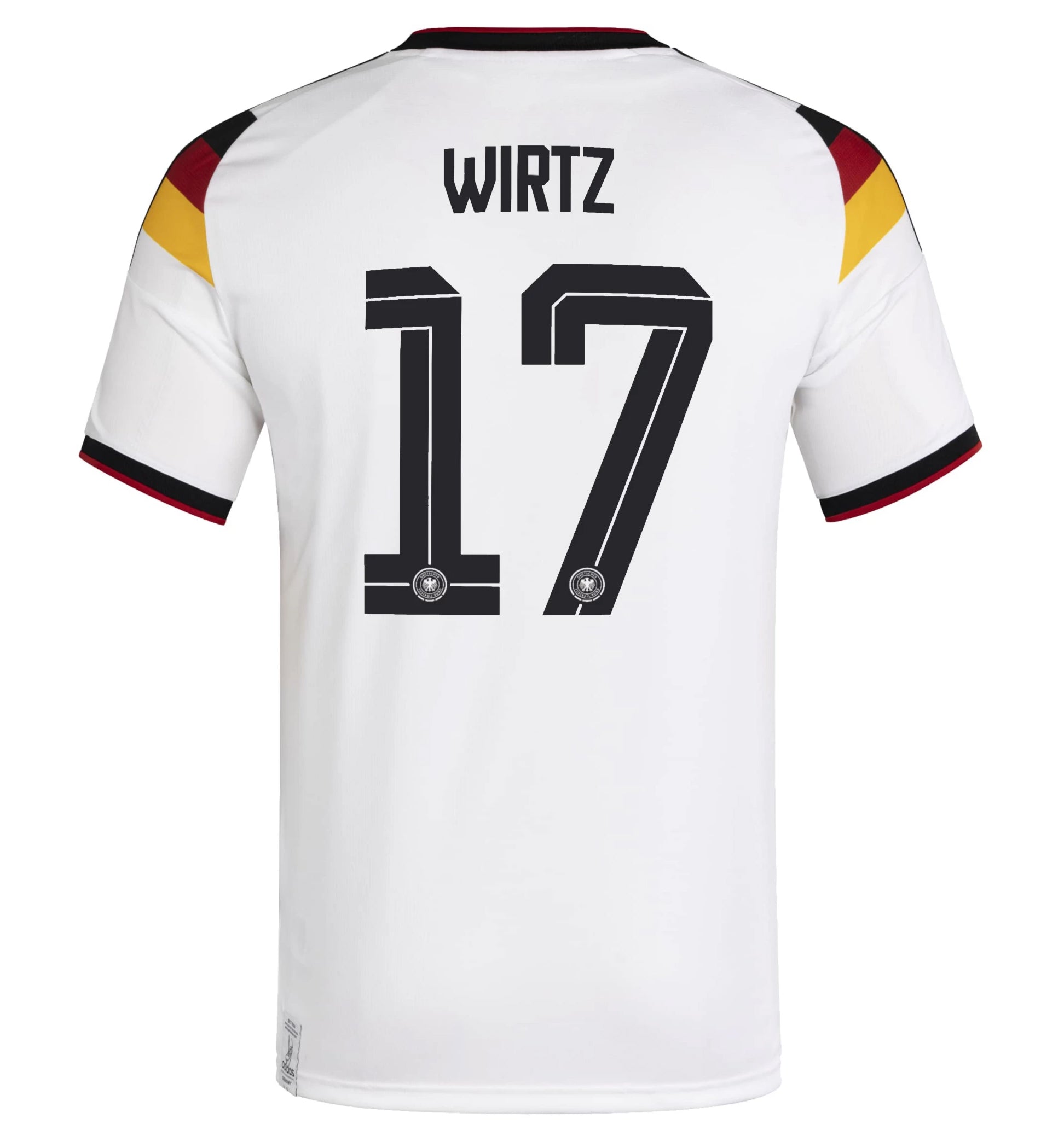 adidas Men's Wirtz Germany Home World Cup Jersey 2026 (White/Black)