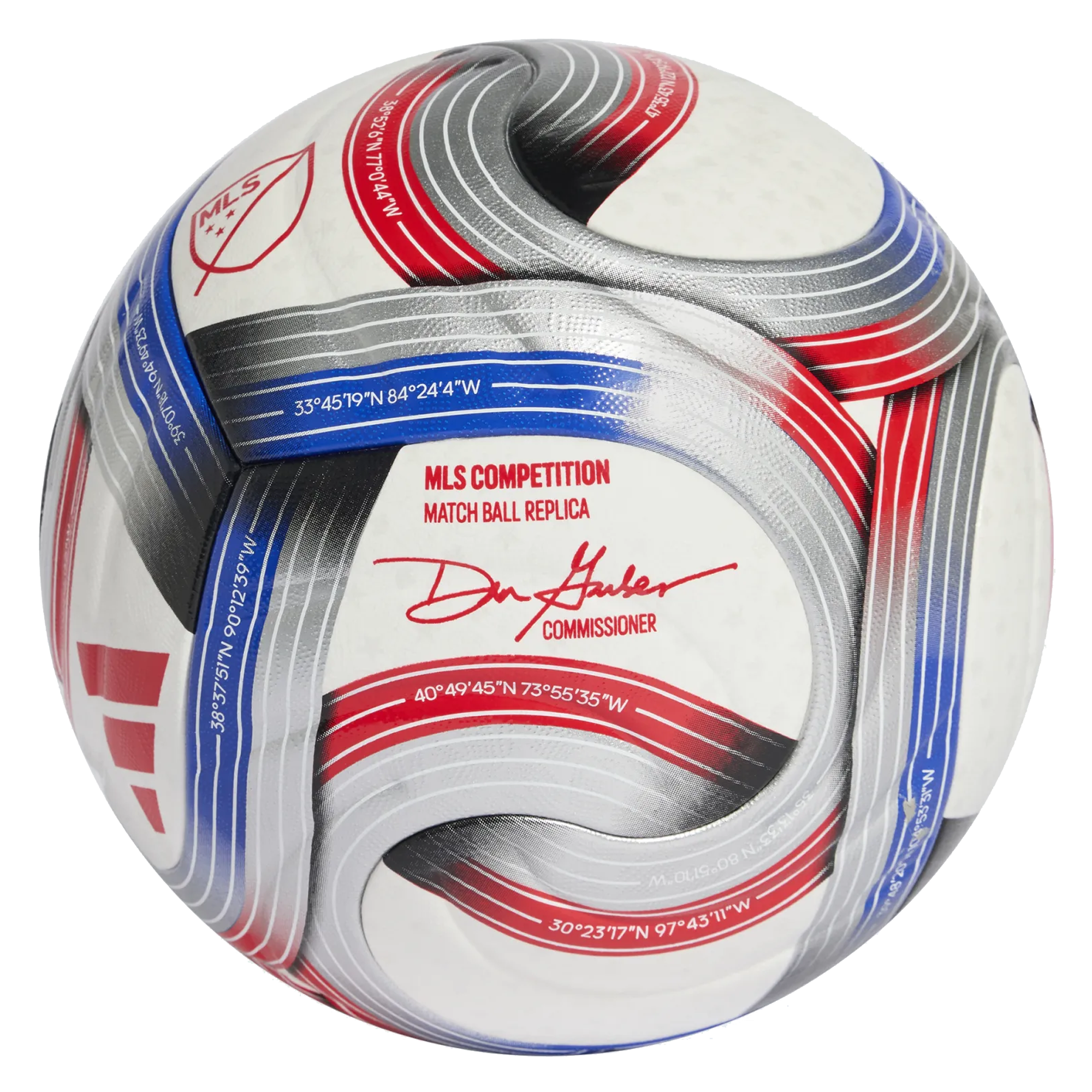 adidas MLS 2026 Competition Ball (White/Blue/Red)