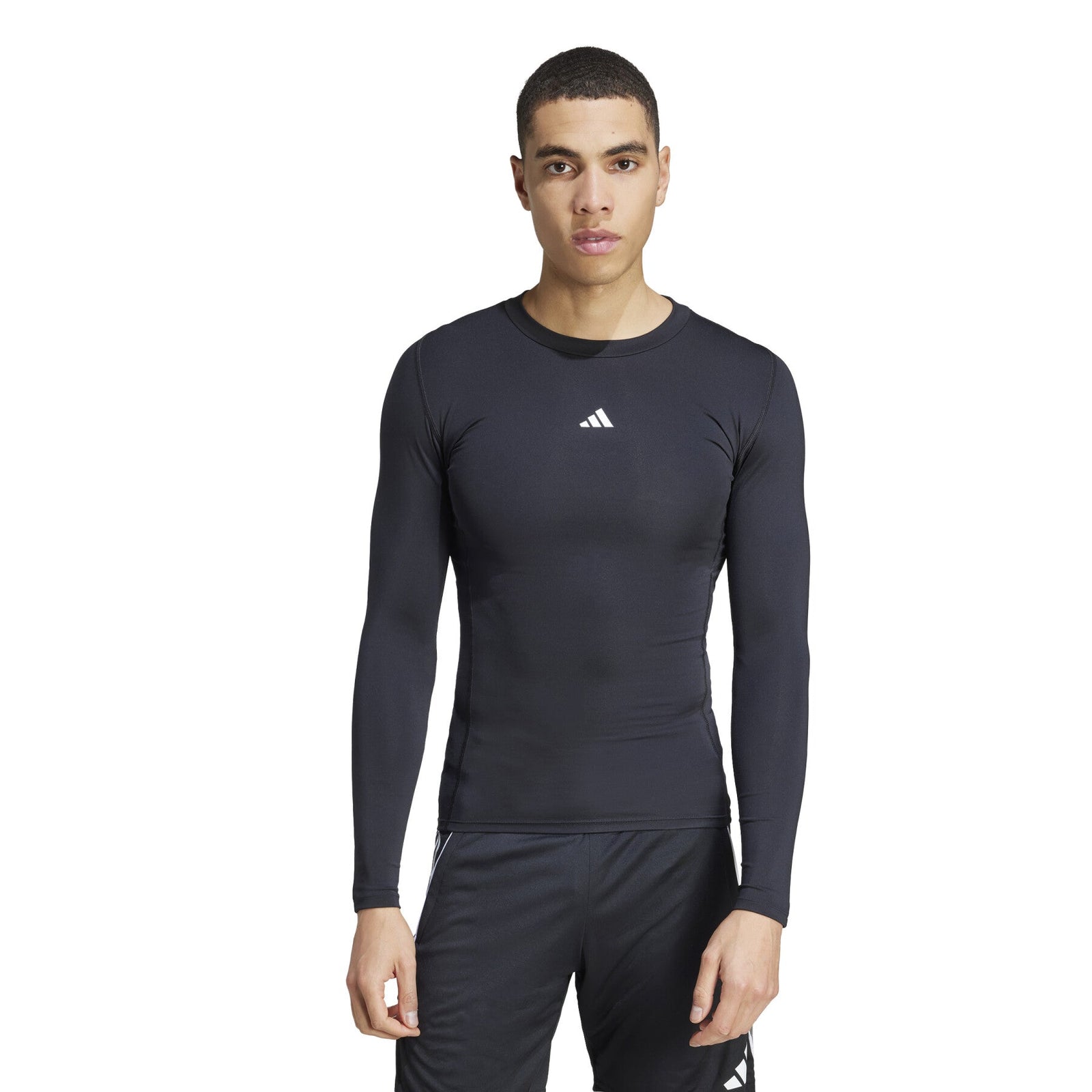 adidas Men's Techfit Long Sleeve Compression Top (Black)