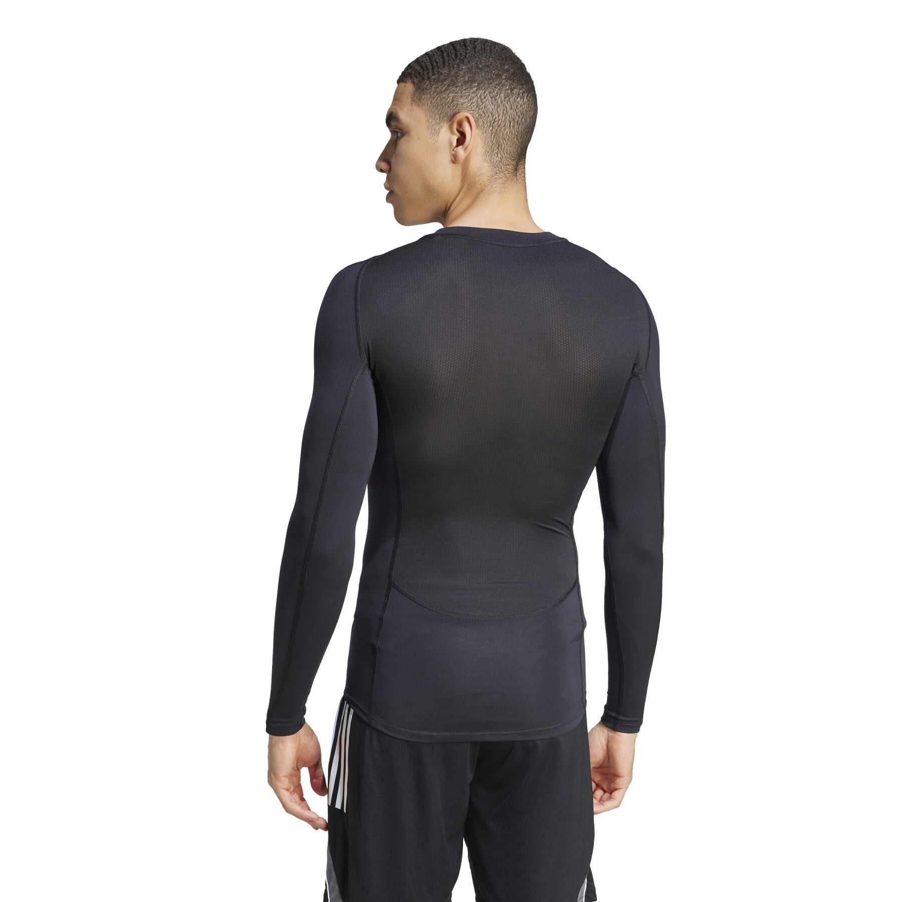 adidas Men's Techfit Long Sleeve Compression Top (Black)