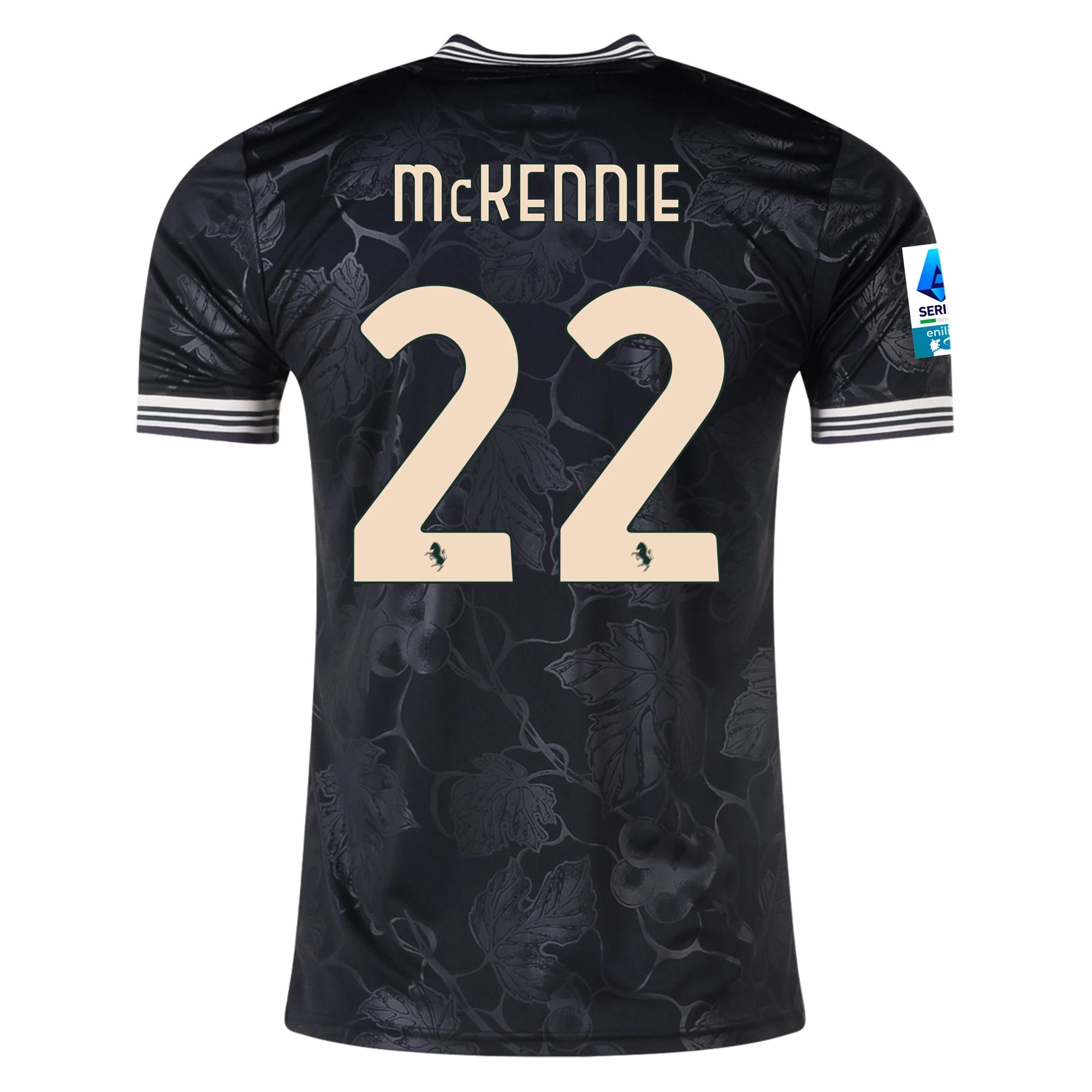 adidas Juventus Weston McKennie Third Jersey w/ Serie A Patch 25/26 (Black)
