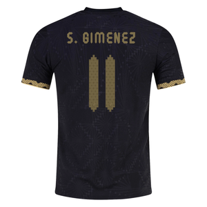 adidas Mexico Authentic Santiago Gimenez Third Gold Jersey 2025 (Black/Metallic Gold)