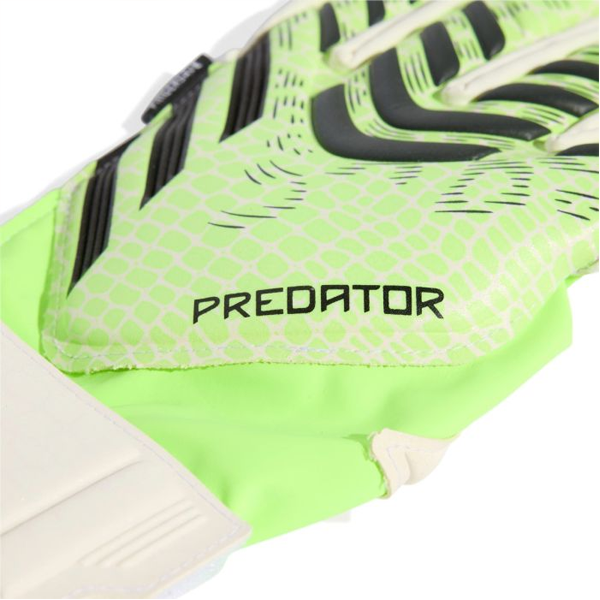 adidas Predator Match Fingersave Junior Goalkeeper Gloves (Lucid Lemon/White/Black)