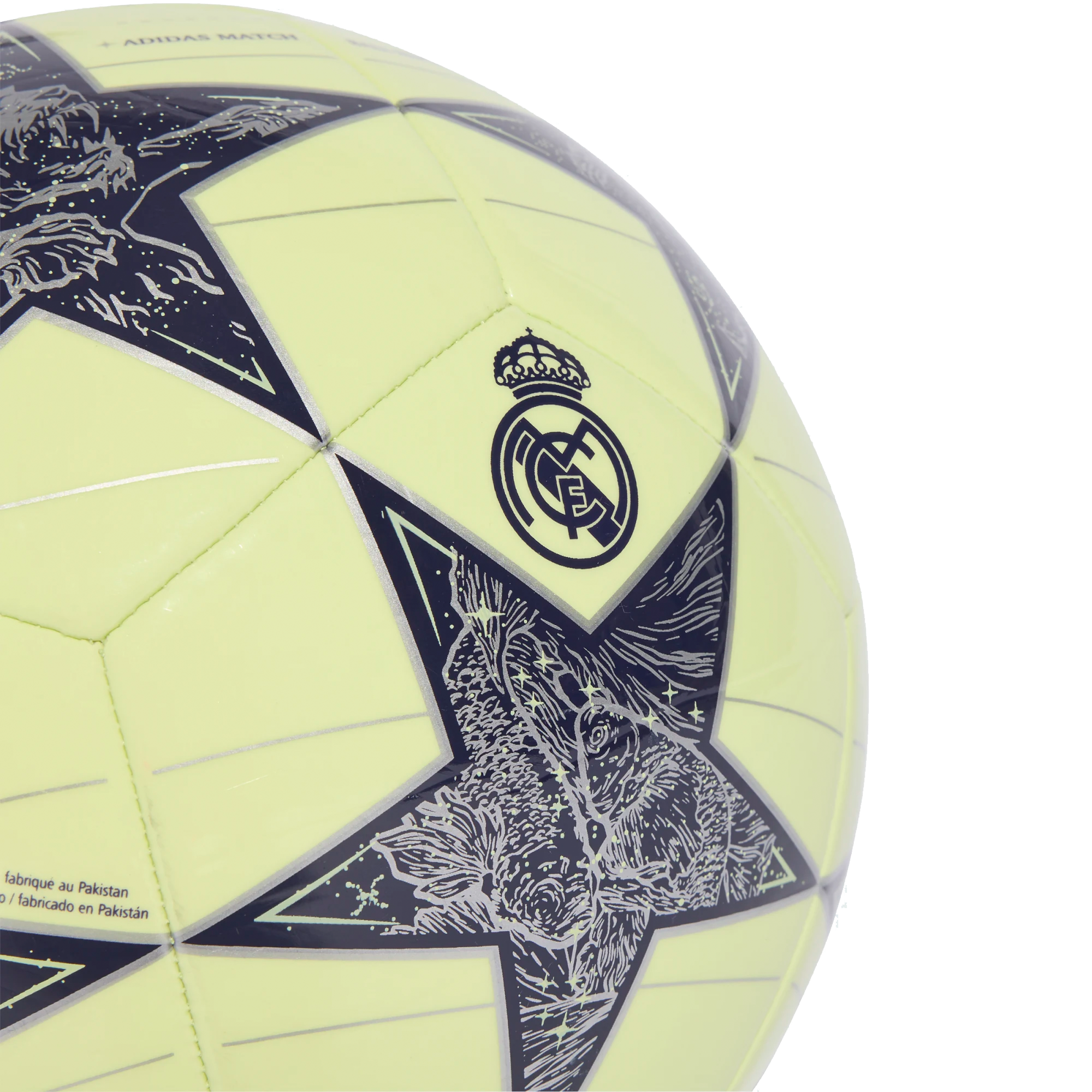 Adidas Real Madrid UCL Club Ball 25/26 (Lime/Silver Metallic)