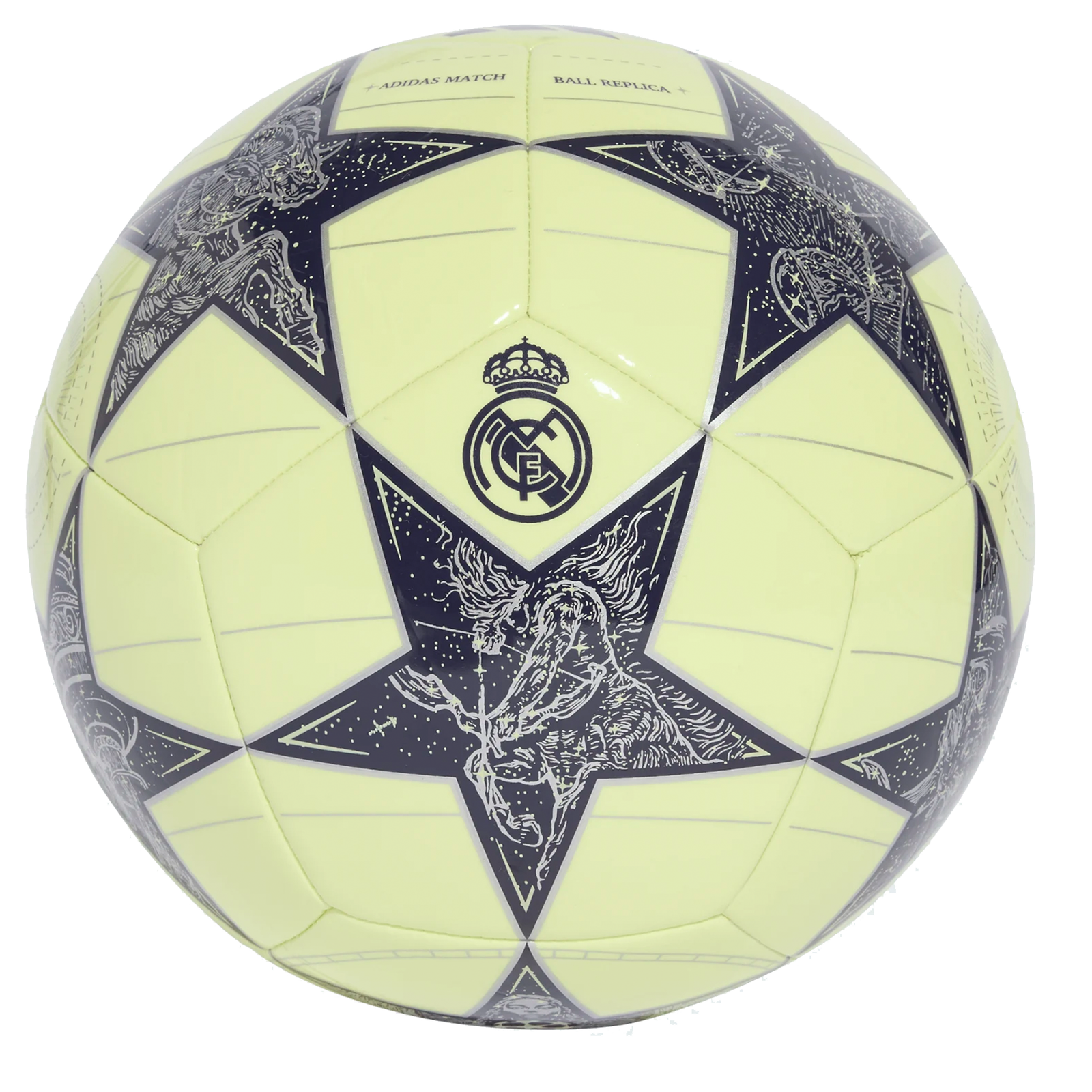 Adidas Real Madrid UCL Club Ball 25/26 (Lime/Silver Metallic)
