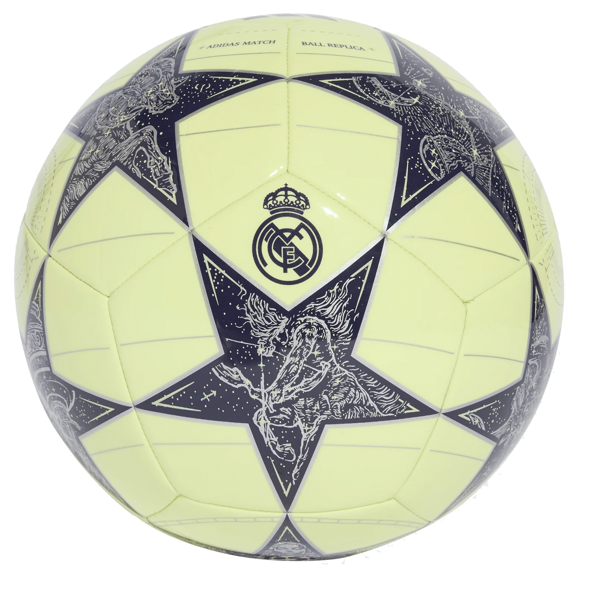 Adidas Real Madrid UCL Club Ball 25/26 (Lime/Silver Metallic)
