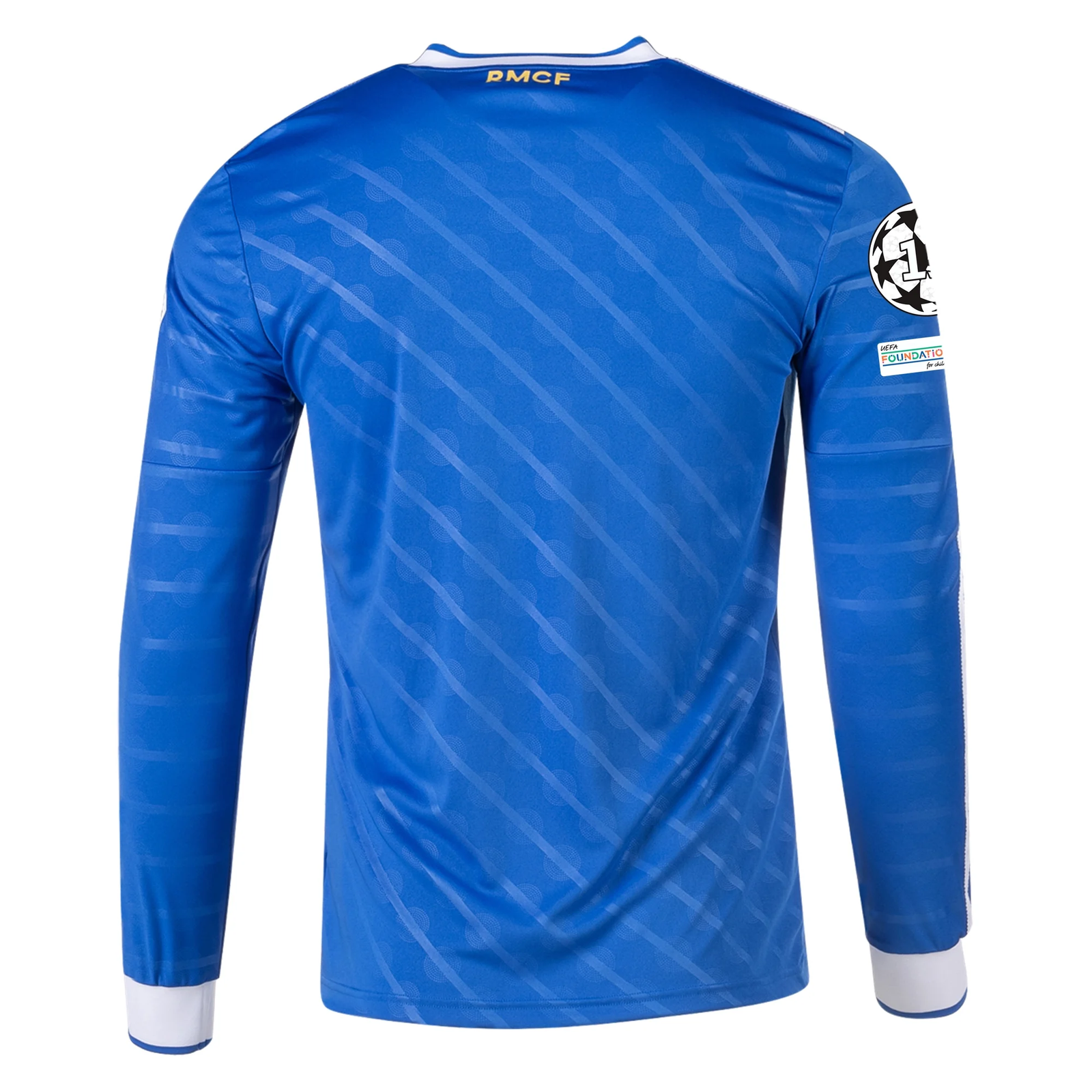 adidas Men's Real Madrid Long Sleeve Third Jersey w/ Champions League Patches 25/26 (Blue/White)