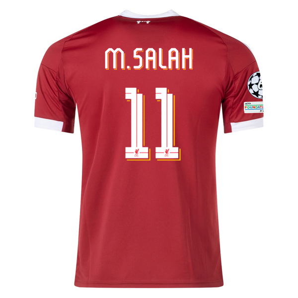 adidas Men's Liverpool Mohamed Salah Home Jersey 25/26 w