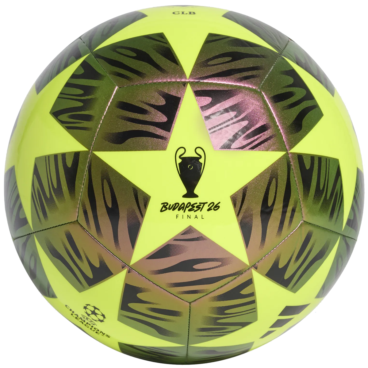 adidas UCL Club Final Ball 25/26 (Black/Solar Yellow)