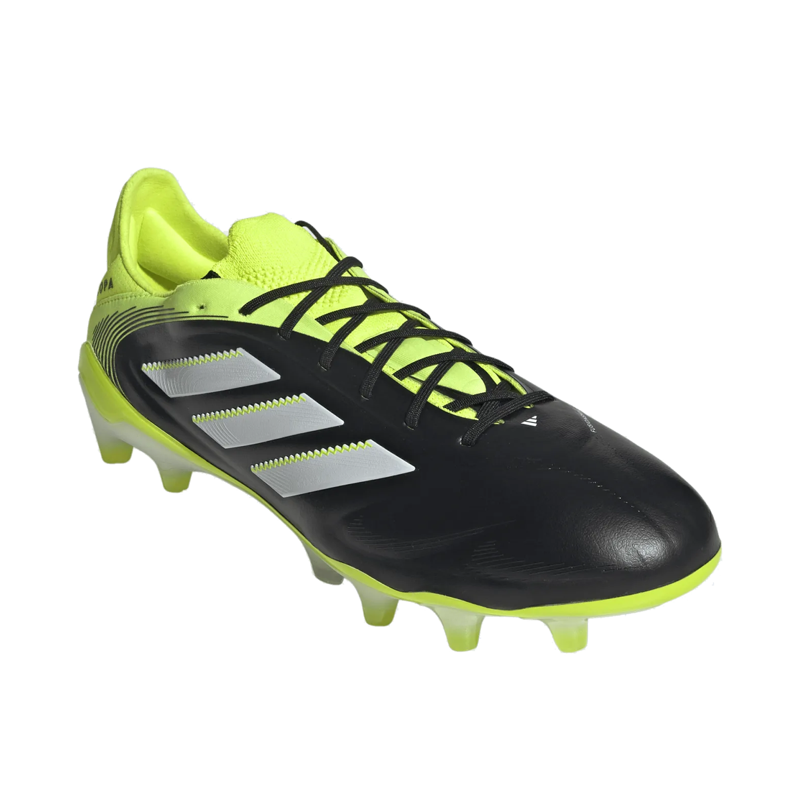 adidas Copa Pure III Elite FG Soccer Cleats (Black/Lucid Lemon)