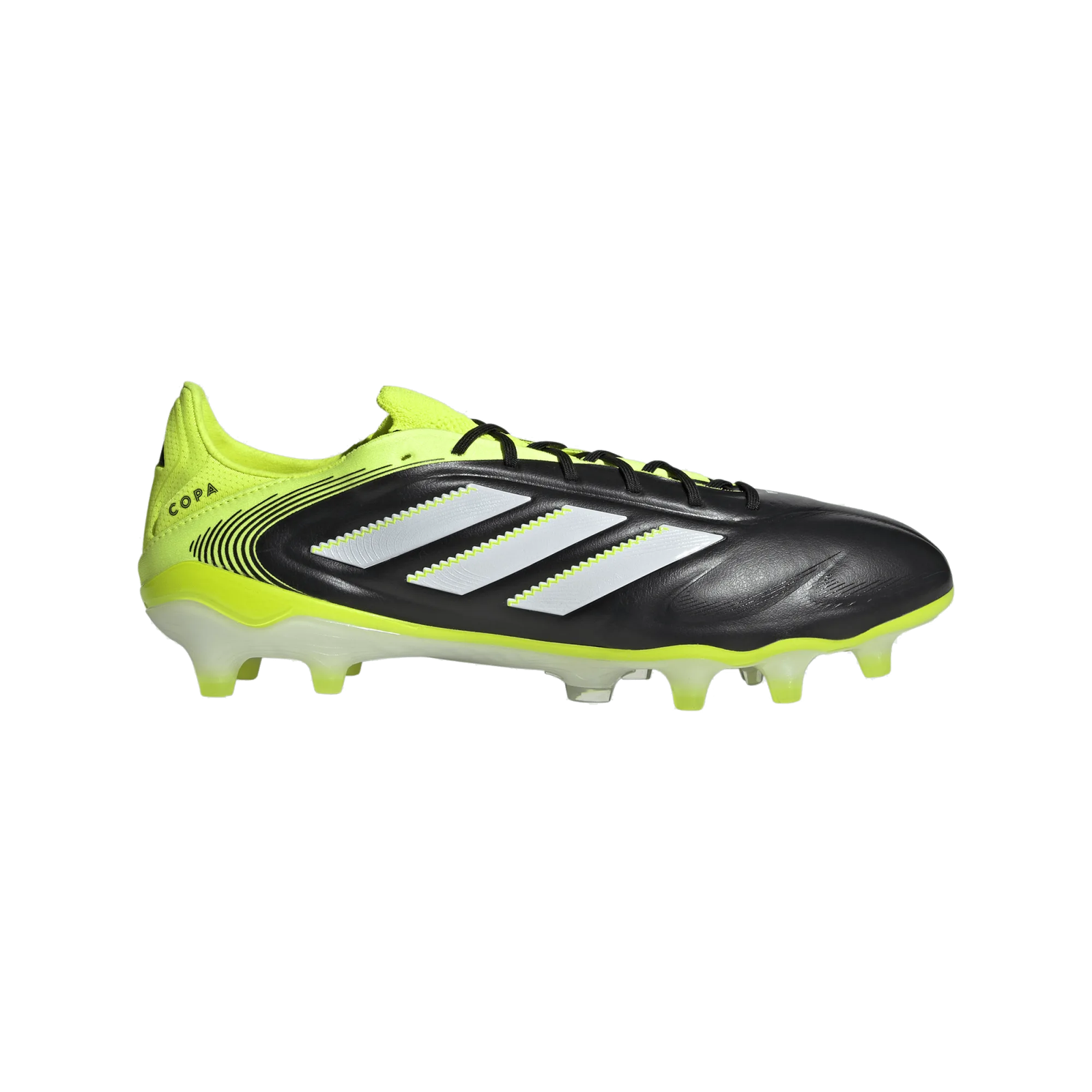 adidas Copa Pure III Elite FG Soccer Cleats (Black/Lucid Lemon)