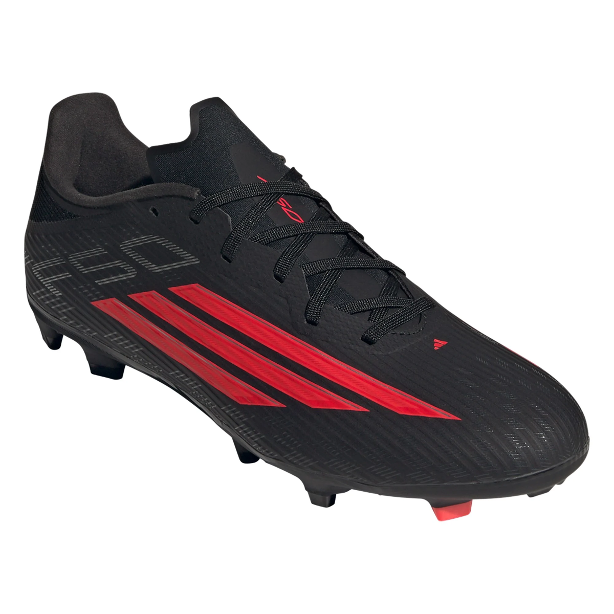 adidas F50 League FG/MG Soccer Cleats (Black/Lucid Red)