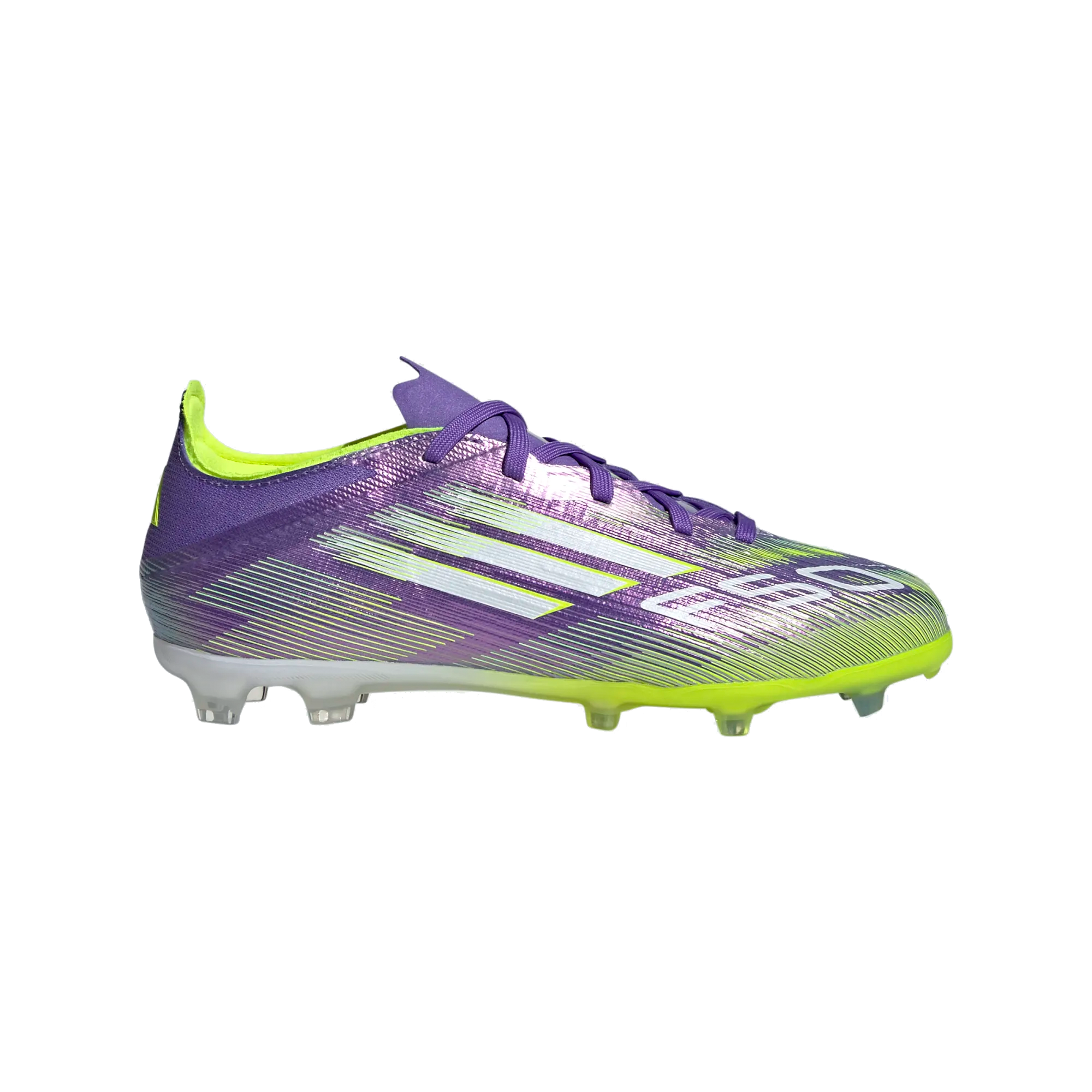 adidas Jr. F50 Elite FG Soccer Cleats (Purple Rush/Lucid Lemon)