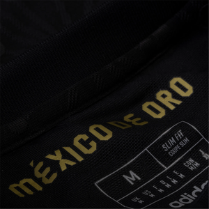 adidas Mexico Authentic Carlos Rodríguez Third Gold Jersey 2025 (Black/Metallic Gold)