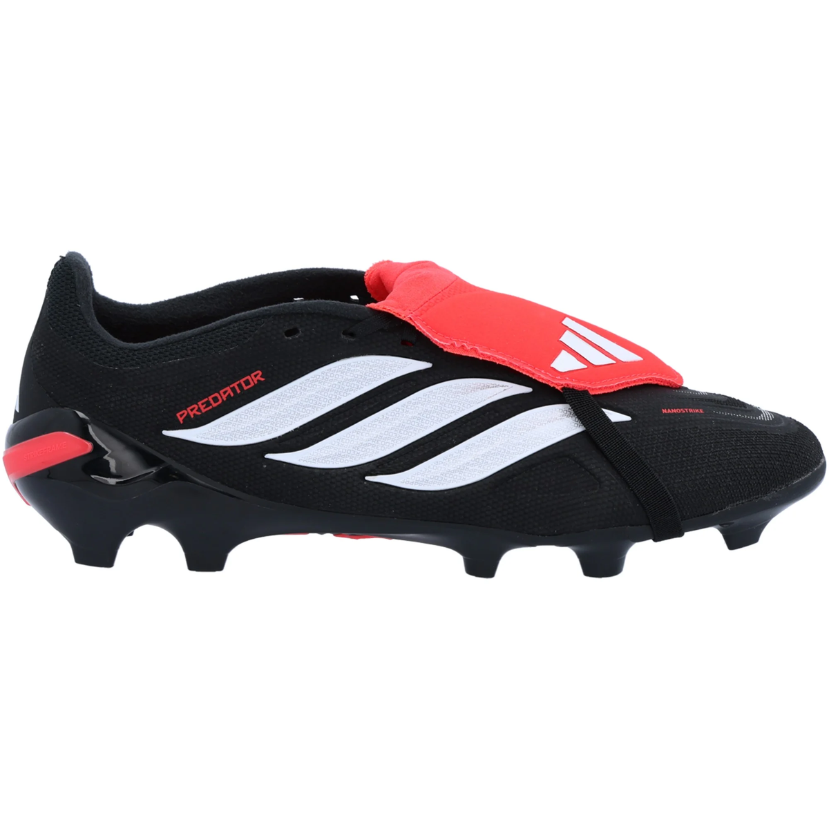 adidas Predator League FT Firm Ground Soccer Cleats (Black/White/Lucid Red)