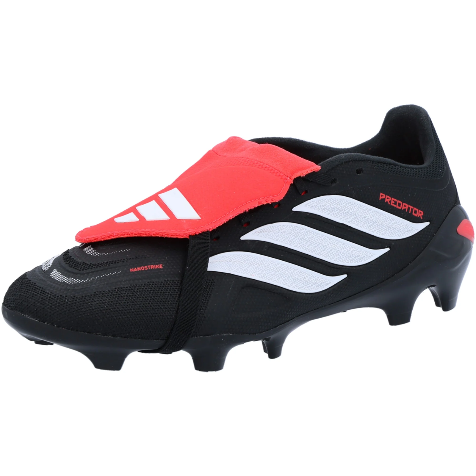 adidas Predator League FT Firm Ground Soccer Cleats (Black/White/Lucid Red)