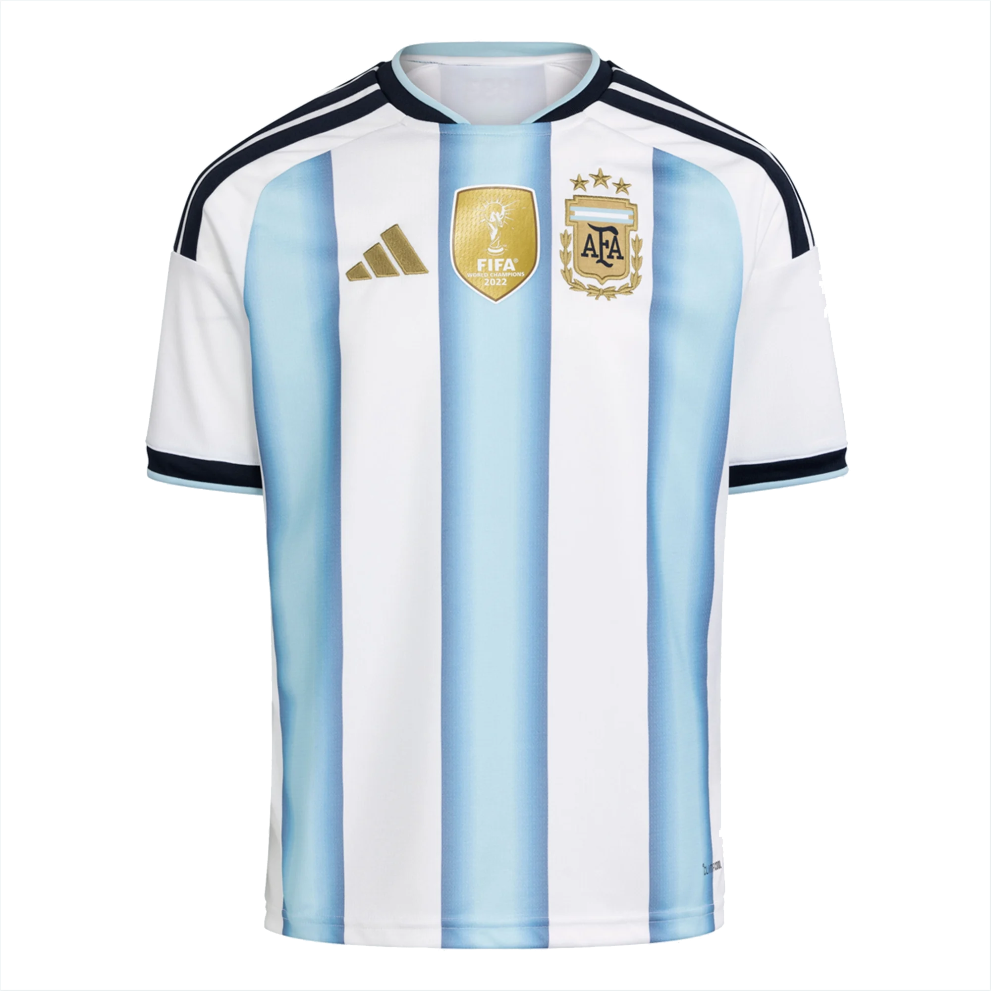 adidas Youth Argentina Home Jersey w/ World Cup Champion Patch 2026 (White/Icey Blue)