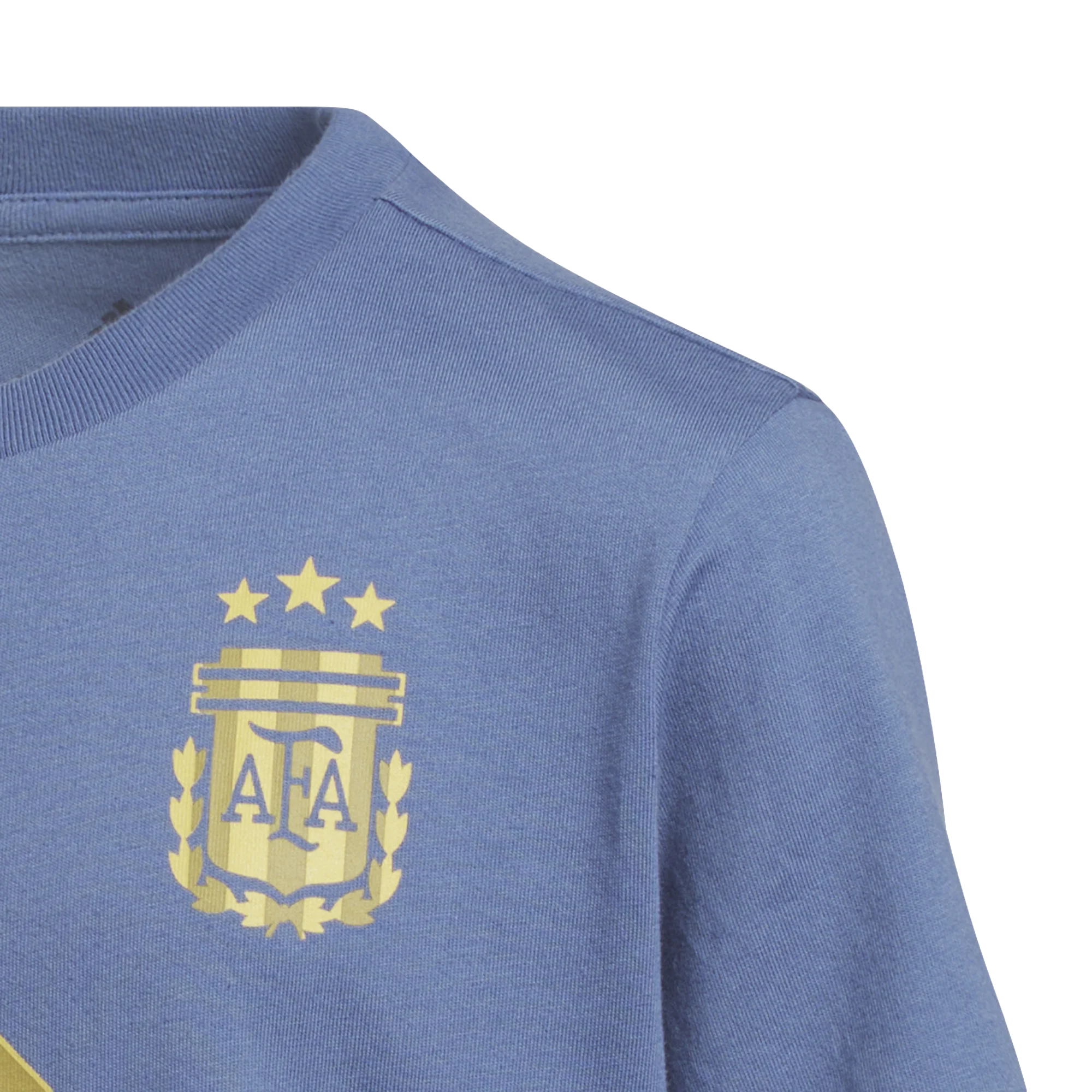 adidas Youth Argentina Name and Number T-Shirt (Blue/Gold)