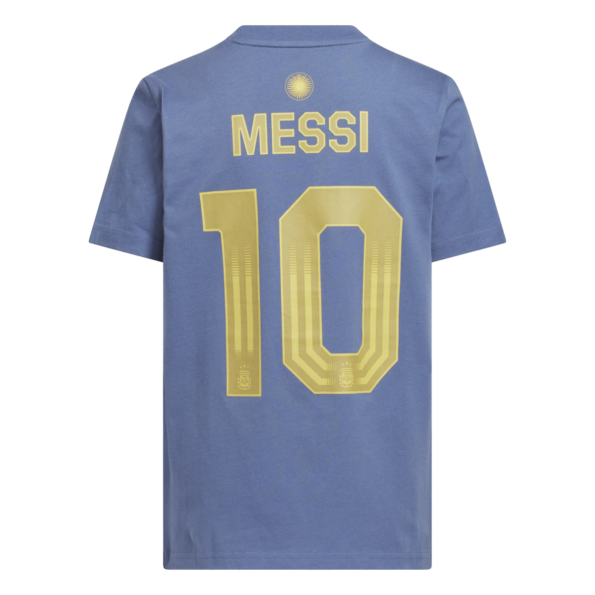 adidas Youth Argentina Name and Number T-Shirt (Blue/Gold)