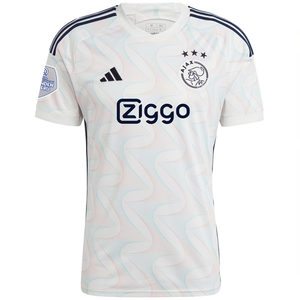 adidas Ajax Georges Mikautadze Away Jersey w/ Eredivise League Patch 23/24 (Core White)