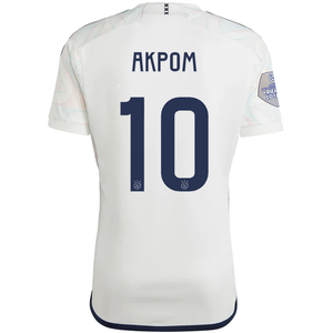 adidas Ajax Chuba Akpom Away Jersey w/ Eredivise League Patch 23/24 (Core White)