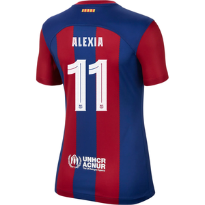 Nike Womens Barcelona Alexia Home Jersey 23/24 (Deep Royal Blue/Noble Red)
