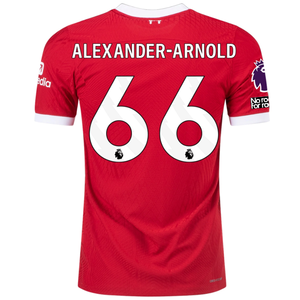 Nike Liverpool Authentic Alexander-Arnold Vaporknit Match Home Jersey w/ EPL + No Room For Racism 23/24 (Red/White)