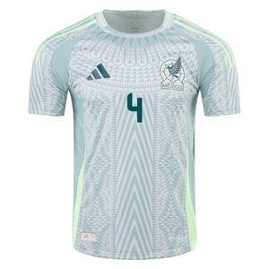 adidas Mens Mexico Authentic Edson Álvarez Away Jersey 24/25 (Linen Green)