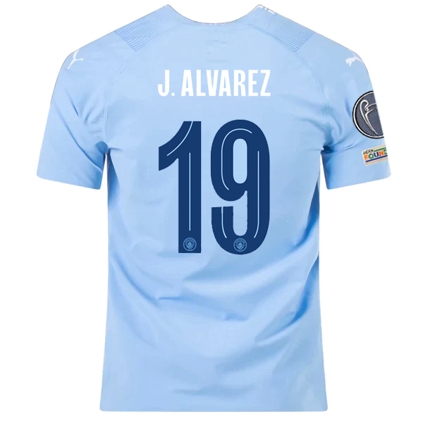 Manchester City Julian Alvarez C1 Champions Gold Patch Jersey