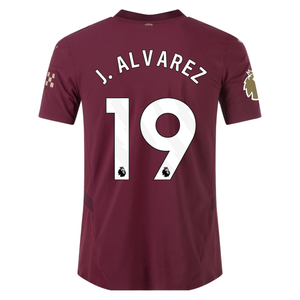 Puma Manchester City Authentic Julian Alvarez Third Jersey w/ EPL + Club World Cup Patch 24/25 (Dark Jasper)