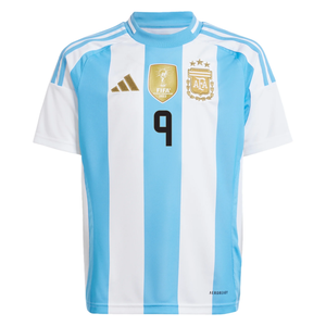 adidas Youth Argentina Julian Alvarez Home Jersey 24/25 (White/Blue Burst)