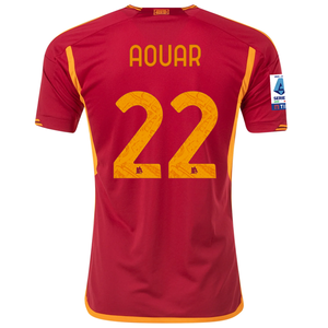 adidas Roma Houssem Aouar Home Jersey w/ Serie A Patch 23/24 (Team Victory Red)